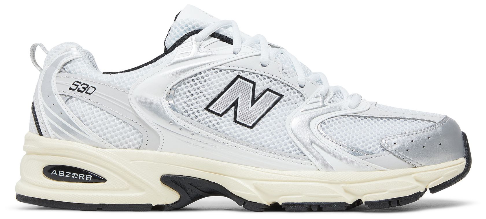 New Balance 530 White Metallic Silver
