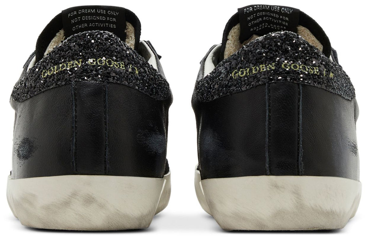 Golden Goose Superstar Black Glitter Heel (W)