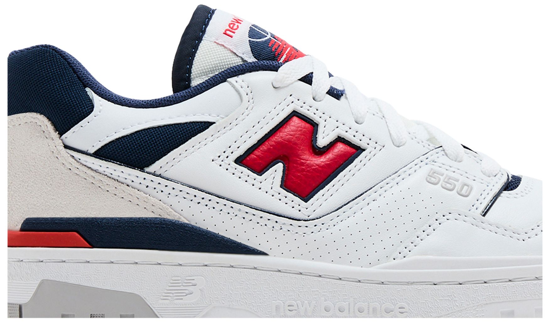 New Balance 550 White Navy True Red