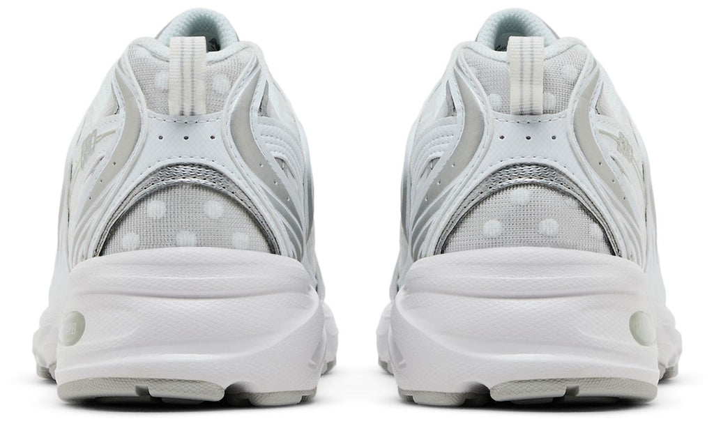 New Balance 530 White Silver Metallic Polka Dots