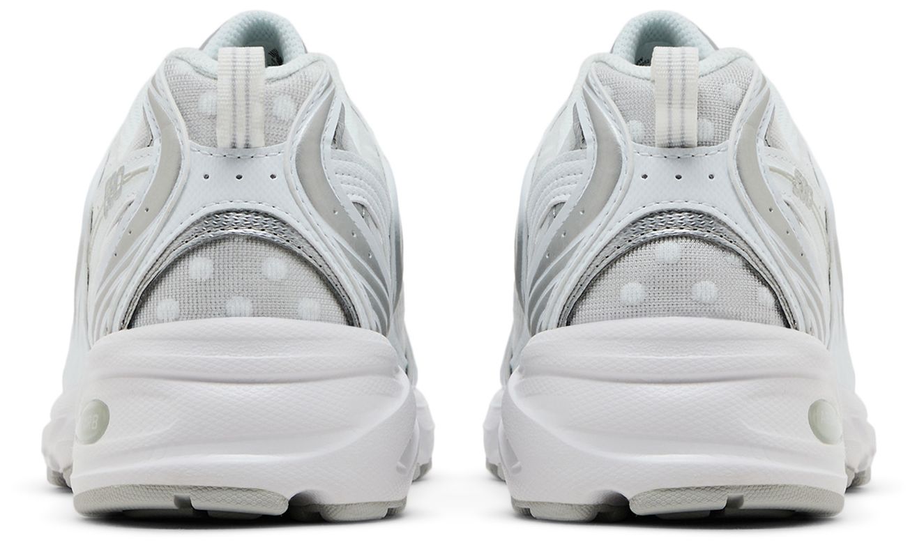 New Balance 530 White Silver Metallic Polka Dots