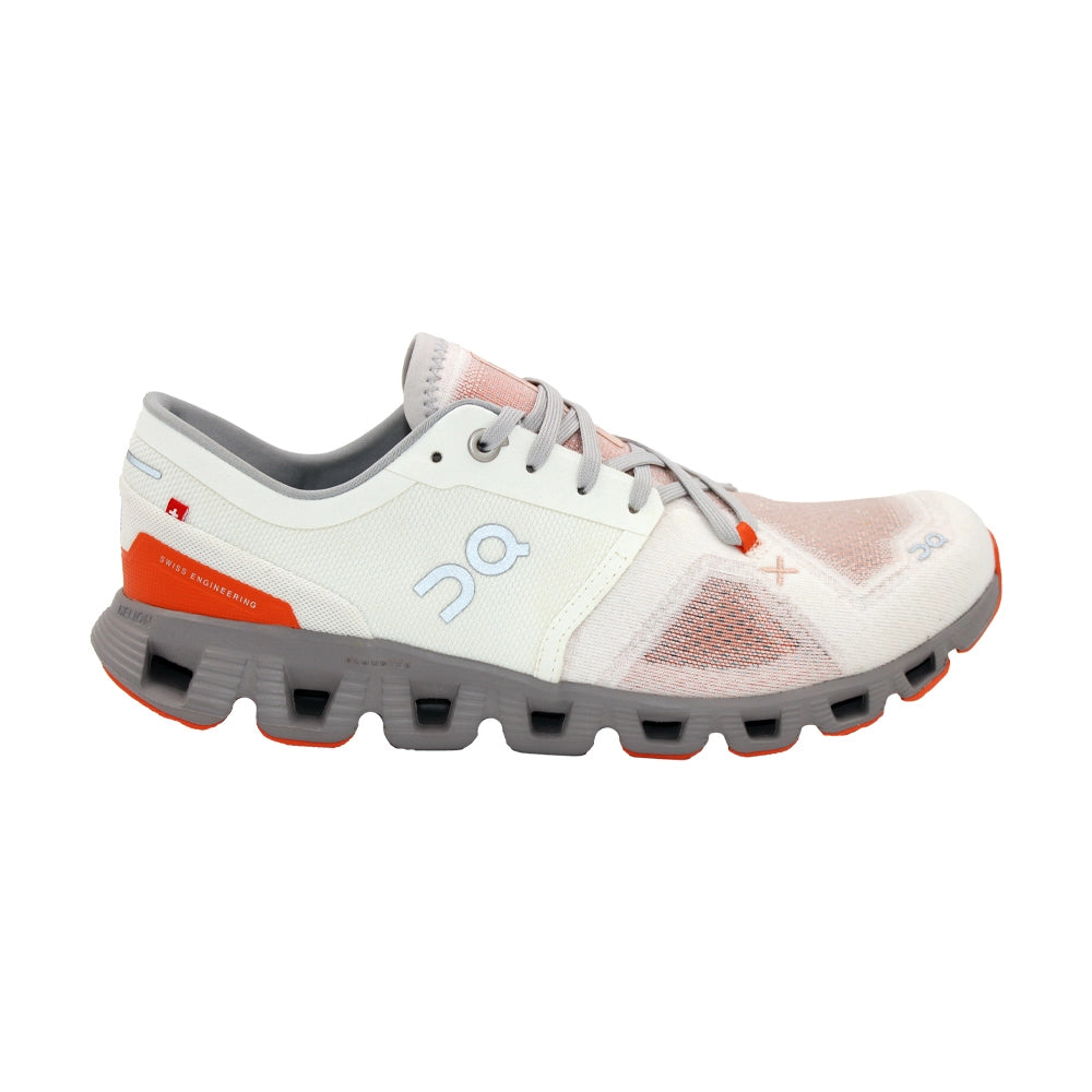 On Cloud X 3 6098252 Sneaker Beyaz Turuncu (W)