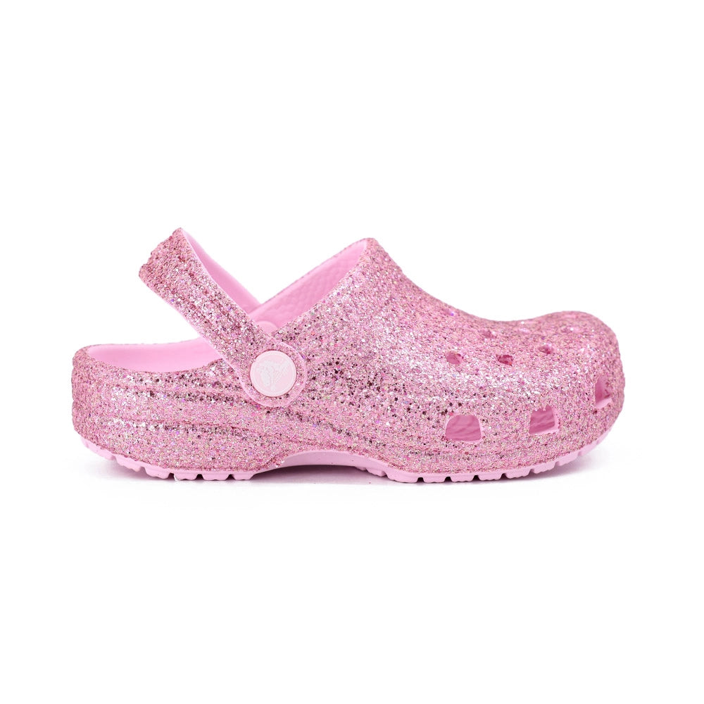 Crocs Classic Chunky Glitter Clog T Slipper Pembe (Kids)