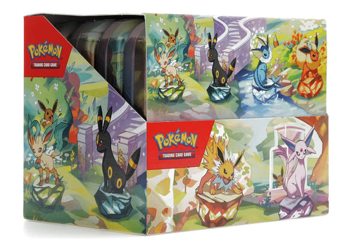 2025 Pokémon Scarlet & Violet Prismatic Evolutions Mini Tin Display (8 Tins)