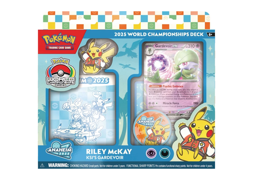 2025 Pokémon World Champion Deck Anaheim Riley Mc Kay KSI's Gardevoir Box