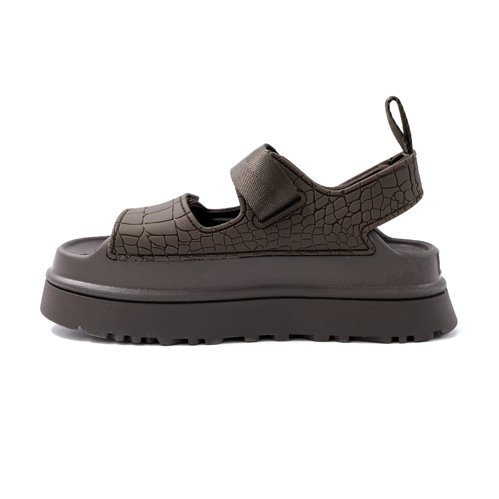 Ugg Goldenglow Embossed Sandal Koyu Kahve (W)