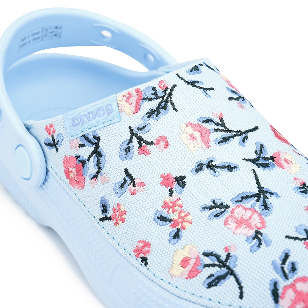 Crocs Classic Crafted Floral Clog Slipper Mavi (W)