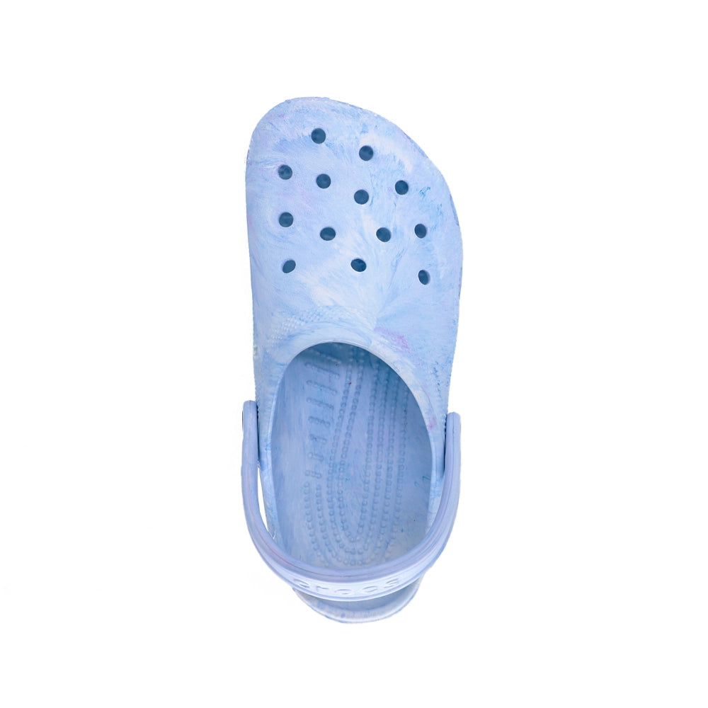Crocs Cls Watercolor Marbled Clog Slipper Beyaz-Mavi (W)