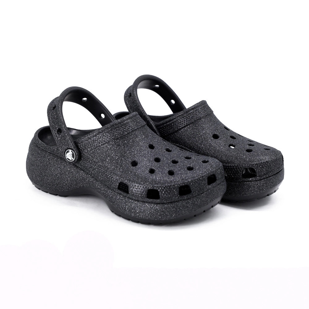 Crocs Classic Platform Glitter Clogw Slipper Siyah (W)