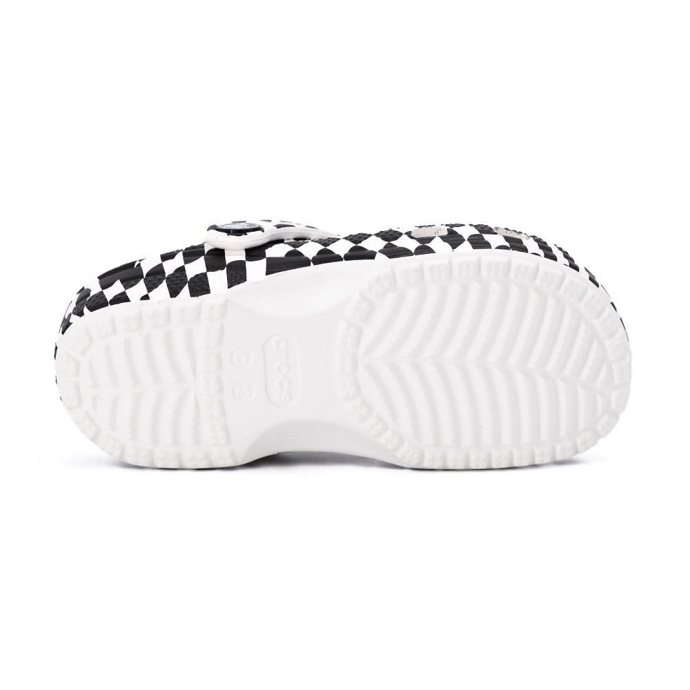 Crocs Classic Warped Checker Slipper Siyah Beyaz (Kids)