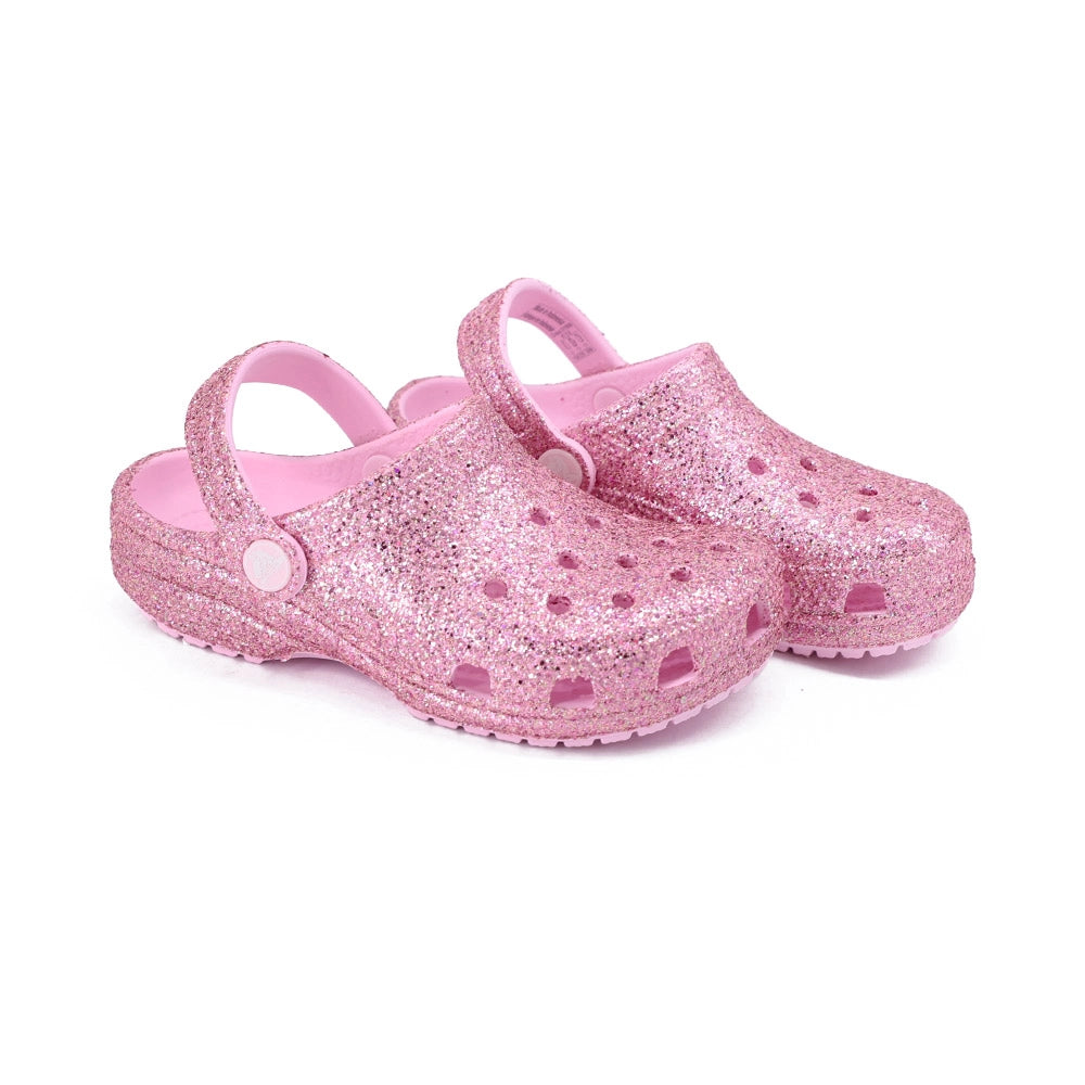 Crocs Classic Chunky Glitter Clog T Slipper Pembe (Kids)
