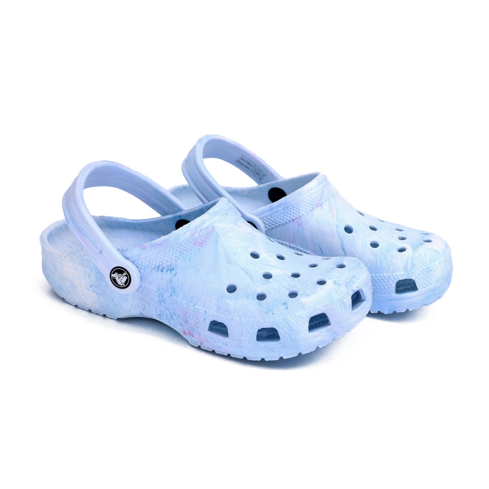 Crocs Cls Watercolor Marbled Clog Slipper Beyaz-Mavi (W)