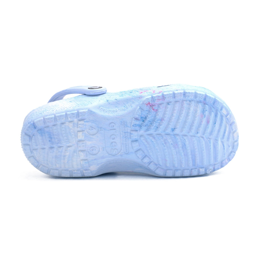 Crocs Cls Watercolor Marbled Clog Slipper Beyaz-Mavi (W)