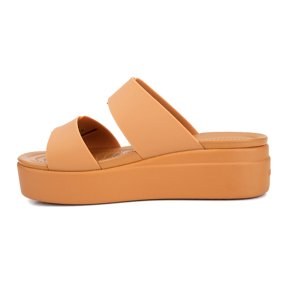 Crocs Brooklyn Buckle Lowwdg Slipper Açık Kahverengi (W)