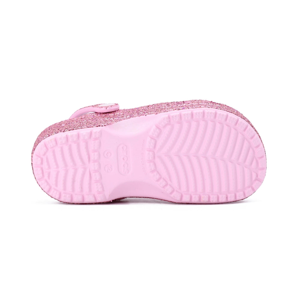 Crocs Classic Chunky Glitter Clog T Slipper Pembe (Kids)
