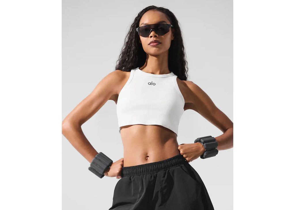 Alo Yoga Aspire Tank White Black