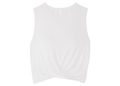 Alo Yoga Cover Cropped Draped Jersey Tank White