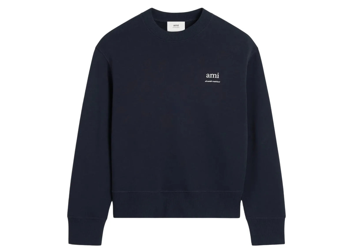 Ami Paris Ami Alexandre Mattiussi Print Sweatshirt Navy Blue