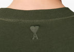Ami Paris Ami Alexandre Mattiussi Print Sweatshirt Olive Green