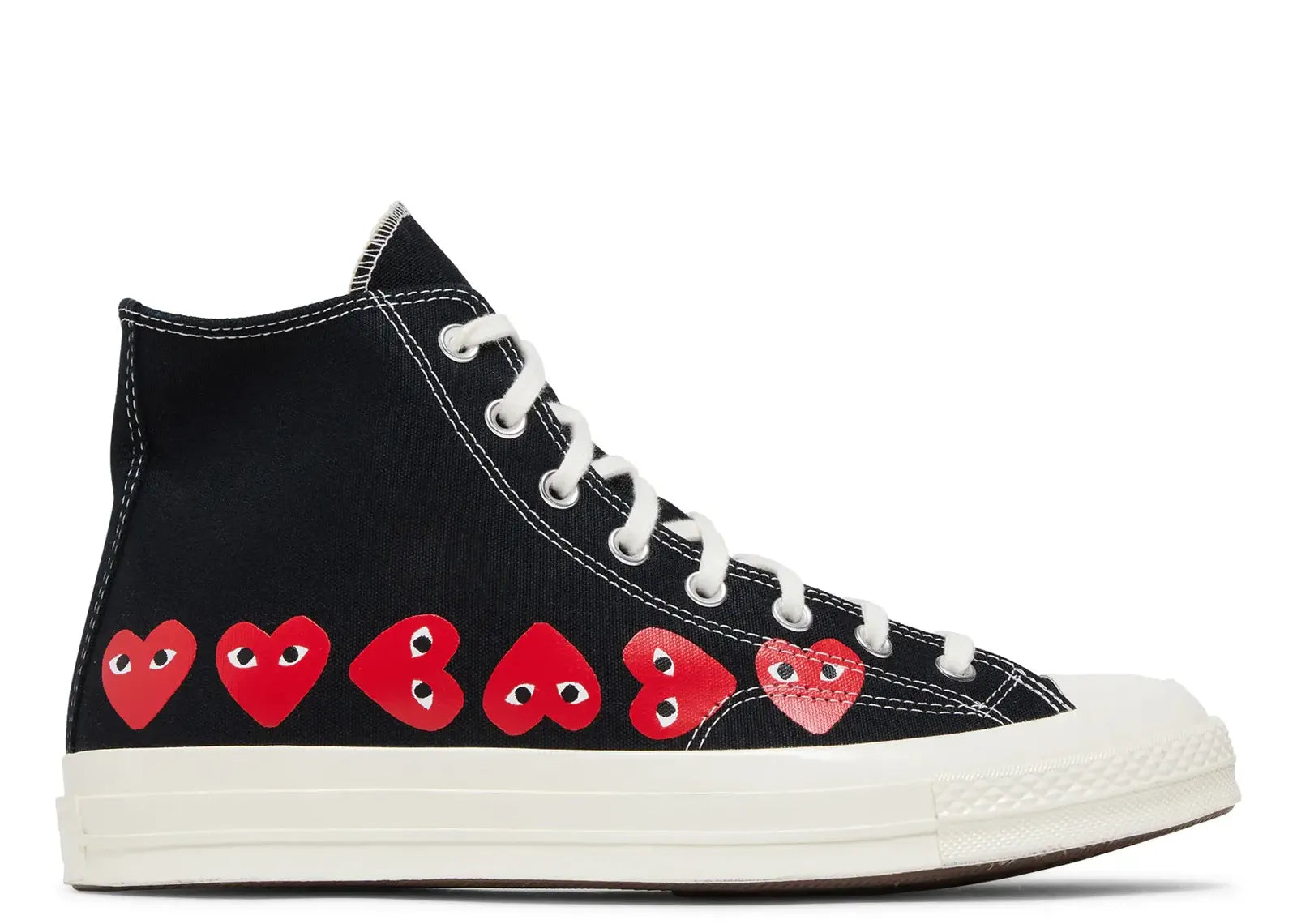 Converse Chuck Taylor All Star 70 Hi Comme des Garcons PLAY Multi-Heart Black