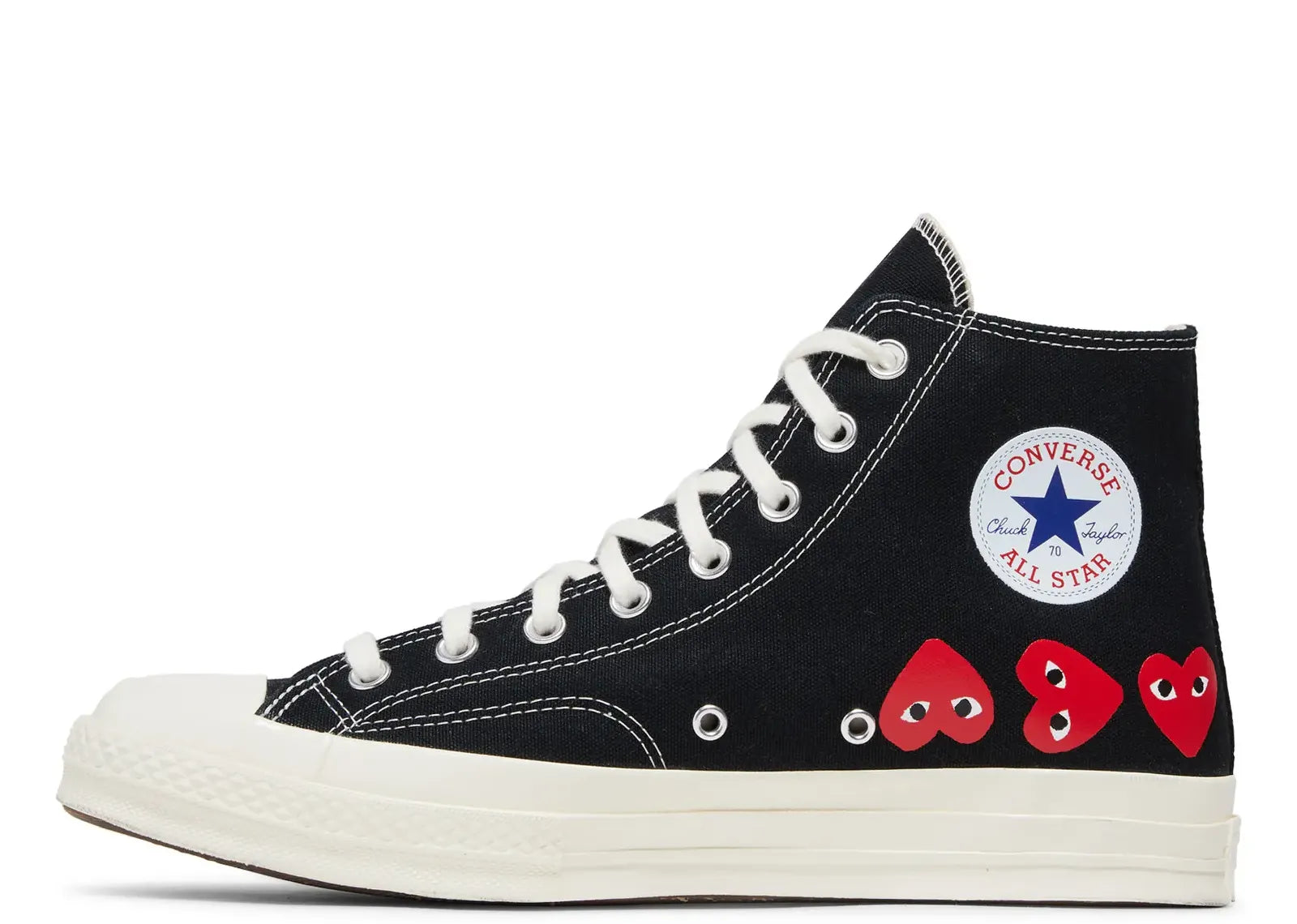 Converse Chuck Taylor All Star 70 Hi Comme des Garcons PLAY Multi-Heart Black