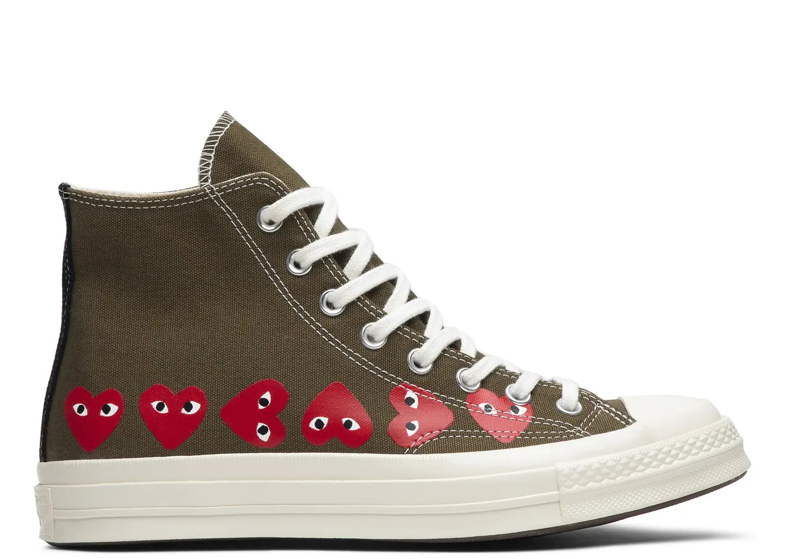 Converse Chuck Taylor All Star 70 Hi Comme des Garcons PLAY Multi-Heart Green
