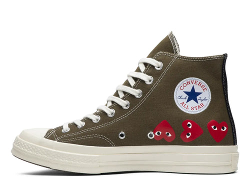 Converse Chuck Taylor All Star 70 Hi Comme des Garcons PLAY Multi-Heart Green
