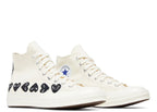 Converse Chuck Taylor All Star 70 Hi Comme des Garcons PLAY Multi-Heart Milk