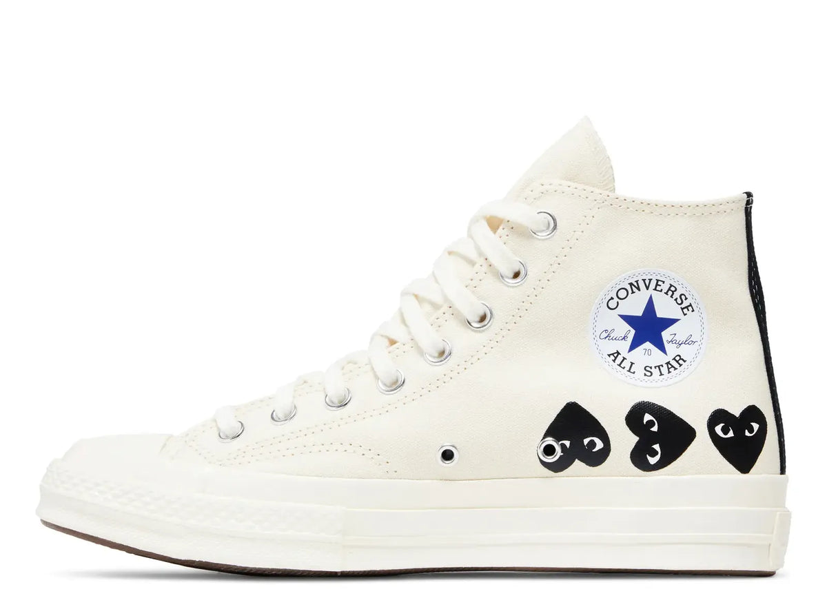 Converse Chuck Taylor All Star 70 Hi Comme des Garcons PLAY Multi-Heart Milk