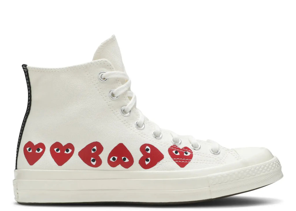 Converse Chuck Taylor All Star 70 Hi Comme des Garcons PLAY Multi-Heart White