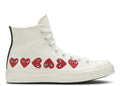 Converse Chuck Taylor All Star 70 Hi Comme des Garcons PLAY Multi-Heart White