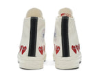 Converse Chuck Taylor All Star 70 Hi Comme des Garcons PLAY Multi-Heart White
