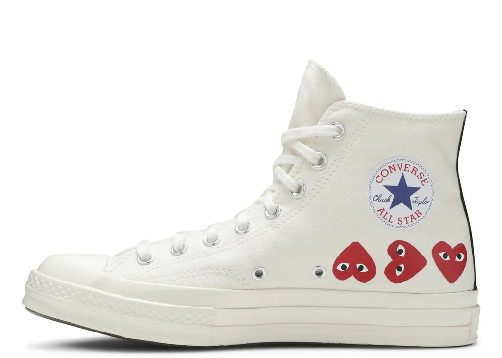 Converse Chuck Taylor All Star 70 Hi Comme des Garcons PLAY Multi-Heart White