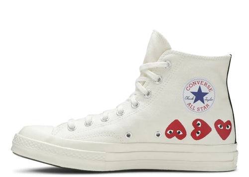 Converse Chuck Taylor All Star 70 Hi Comme des Garcons PLAY Multi-Heart White