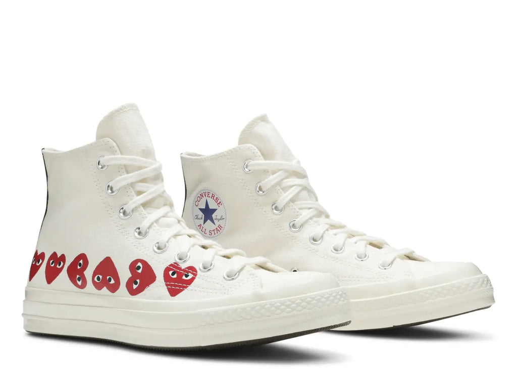Converse Chuck Taylor All Star 70 Hi Comme des Garcons PLAY Multi-Heart White