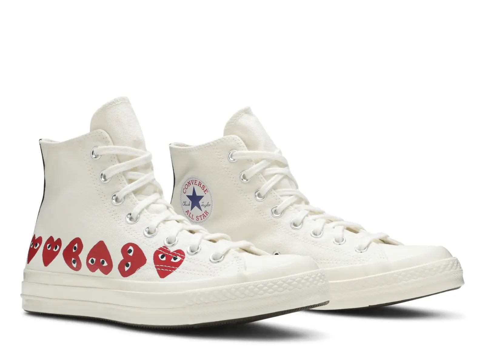 Converse Chuck Taylor All Star 70 Hi Comme des Garcons PLAY Multi-Heart White