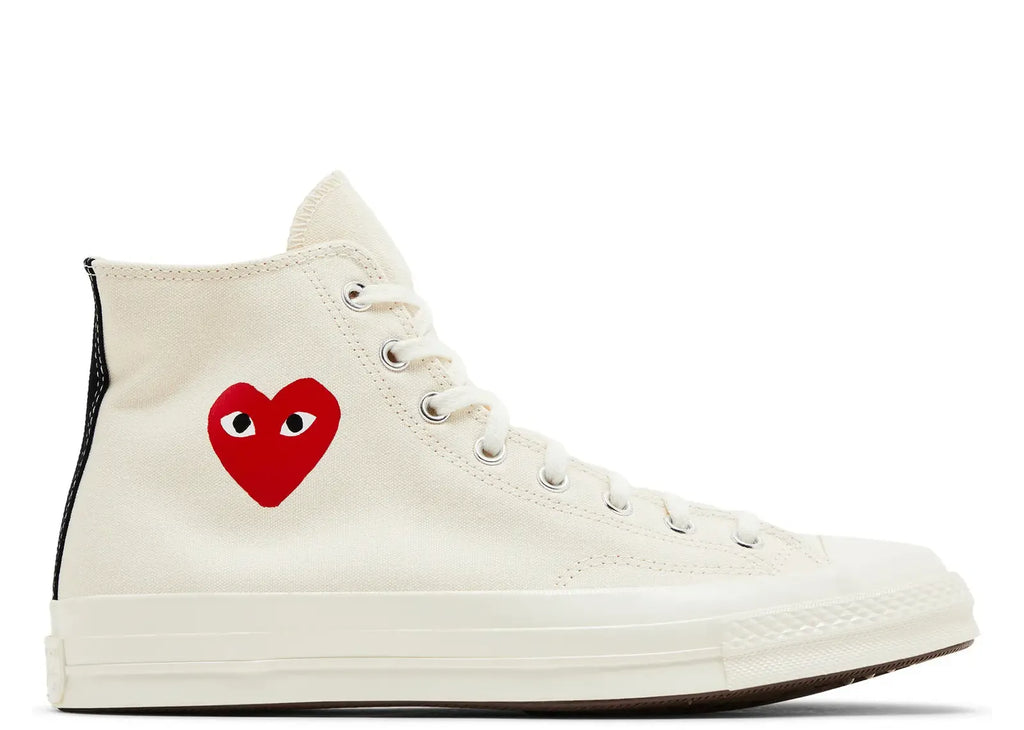 Converse Chuck Taylor All Star 70 Hi Comme des Garcons PLAY Single Heart Milk