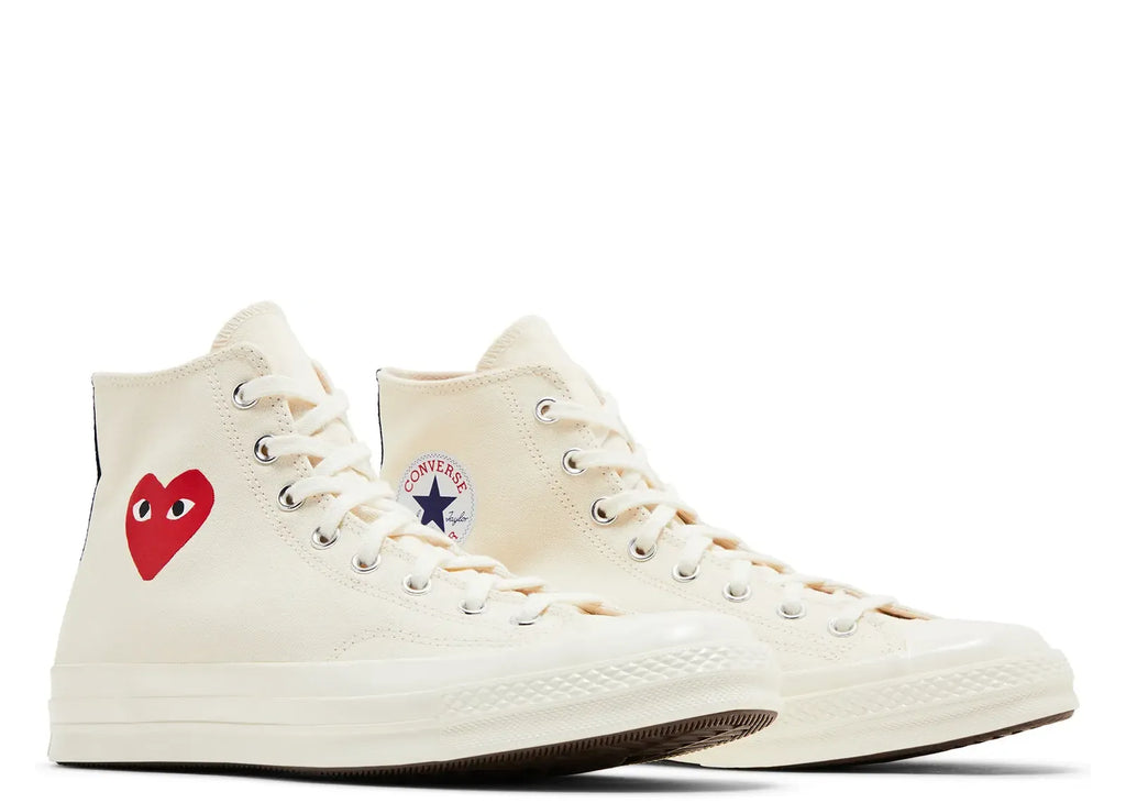 Converse Chuck Taylor All Star 70 Hi Comme des Garcons PLAY Single Heart Milk