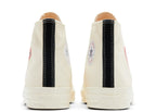 Converse Chuck Taylor All Star 70 Hi Comme des Garcons PLAY Single Heart Milk