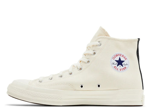 Converse Chuck Taylor All Star 70 Hi Comme des Garcons PLAY Single Heart Milk