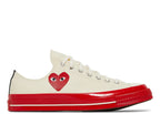 Converse Chuck Taylor All Star 70 Ox Comme des Garcons PLAY Egret Red Midsole