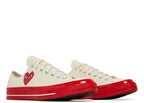 Converse Chuck Taylor All Star 70 Ox Comme des Garcons PLAY Egret Red Midsole