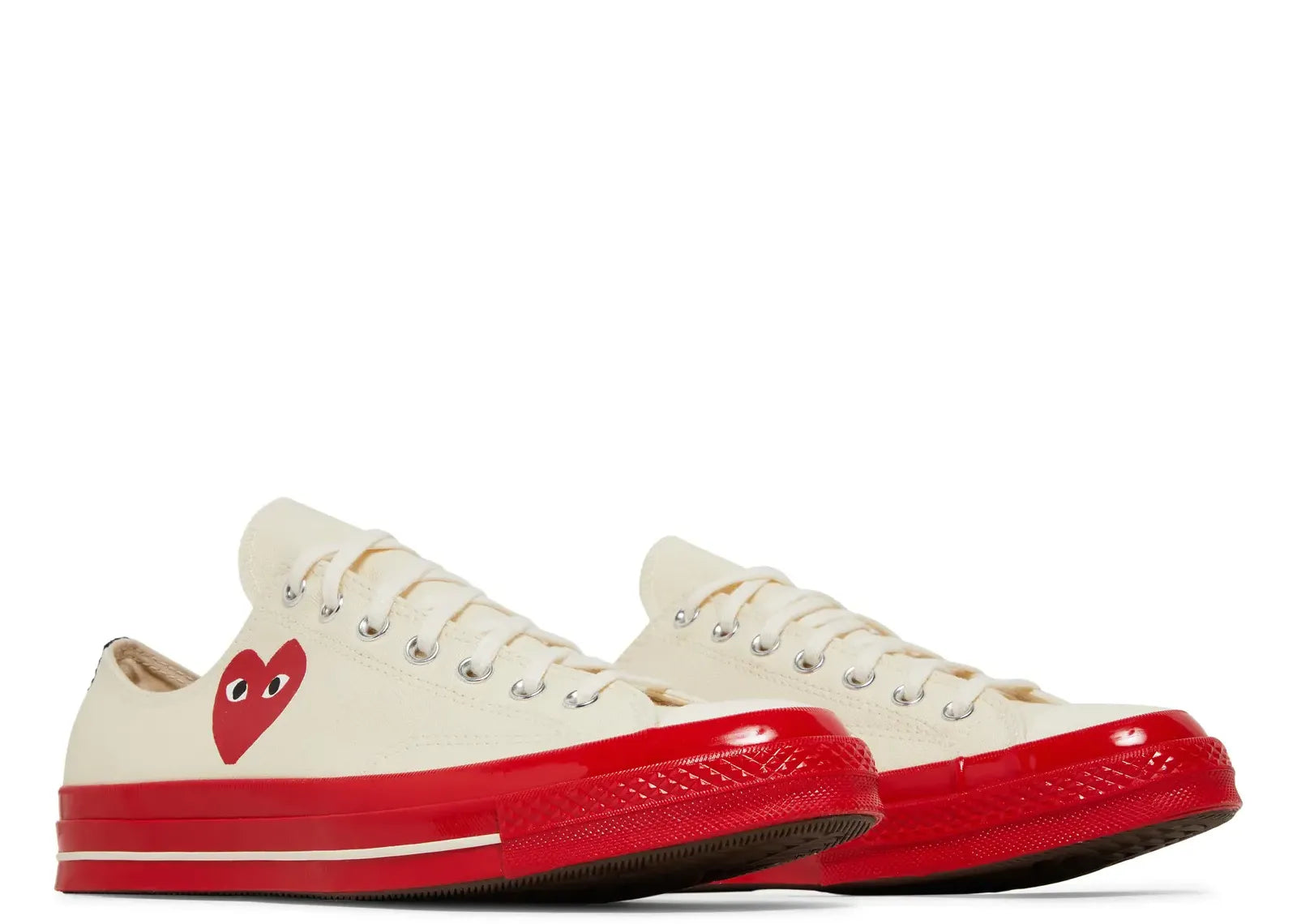 Converse Chuck Taylor All Star 70 Ox Comme des Garcons PLAY Egret Red Midsole