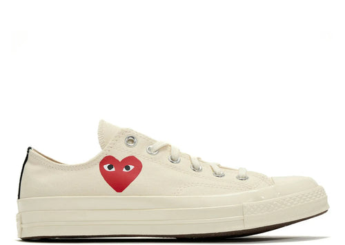Converse Chuck Taylor All Star 70 Ox Comme des Garcons PLAY Single Heart Milk