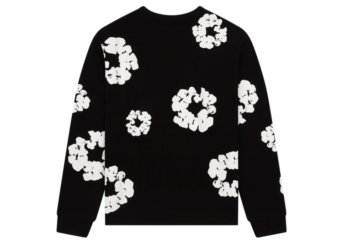 Denim Tears Long Sleeve Cotton Wreath T-shirt Black