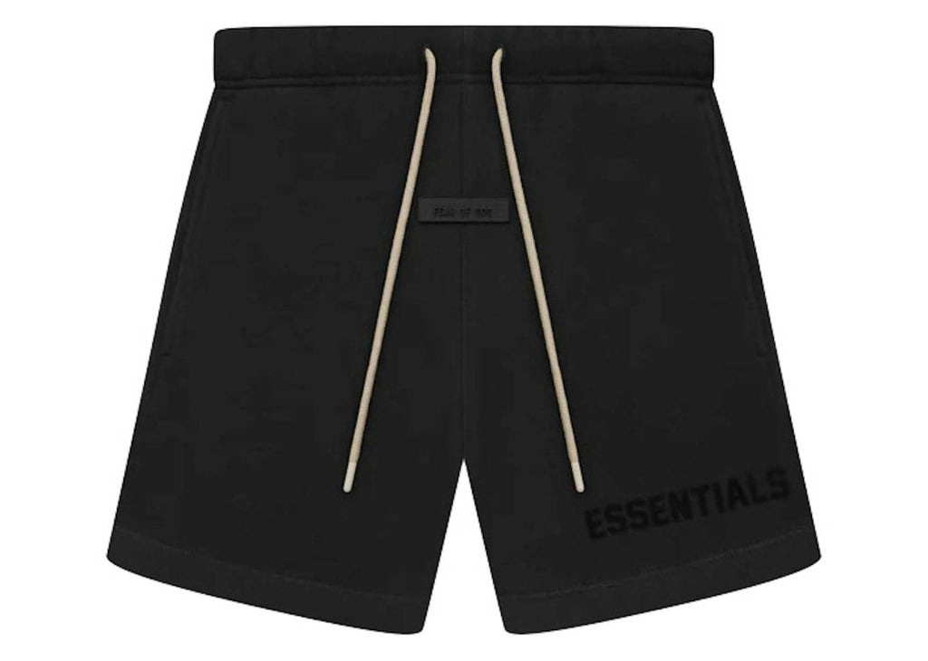 Fear of God Essentials Cream Drawstring Sweatshort Jet Black