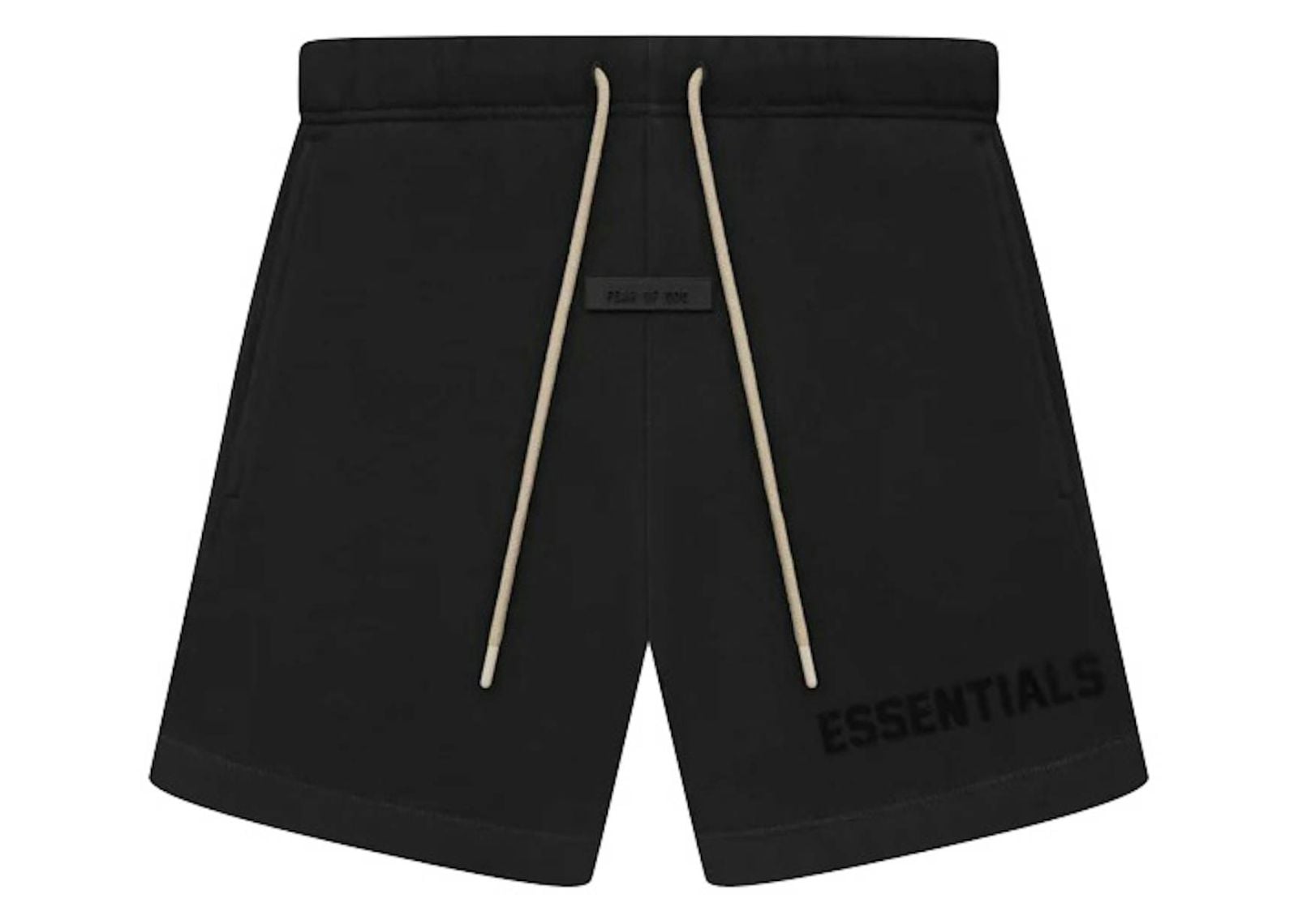 Fear of God Essentials Cream Drawstring Sweatshort Jet Black