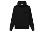 Fear of God Essentials Pullover Chest Logo Hoodie Stretch Limo Black
