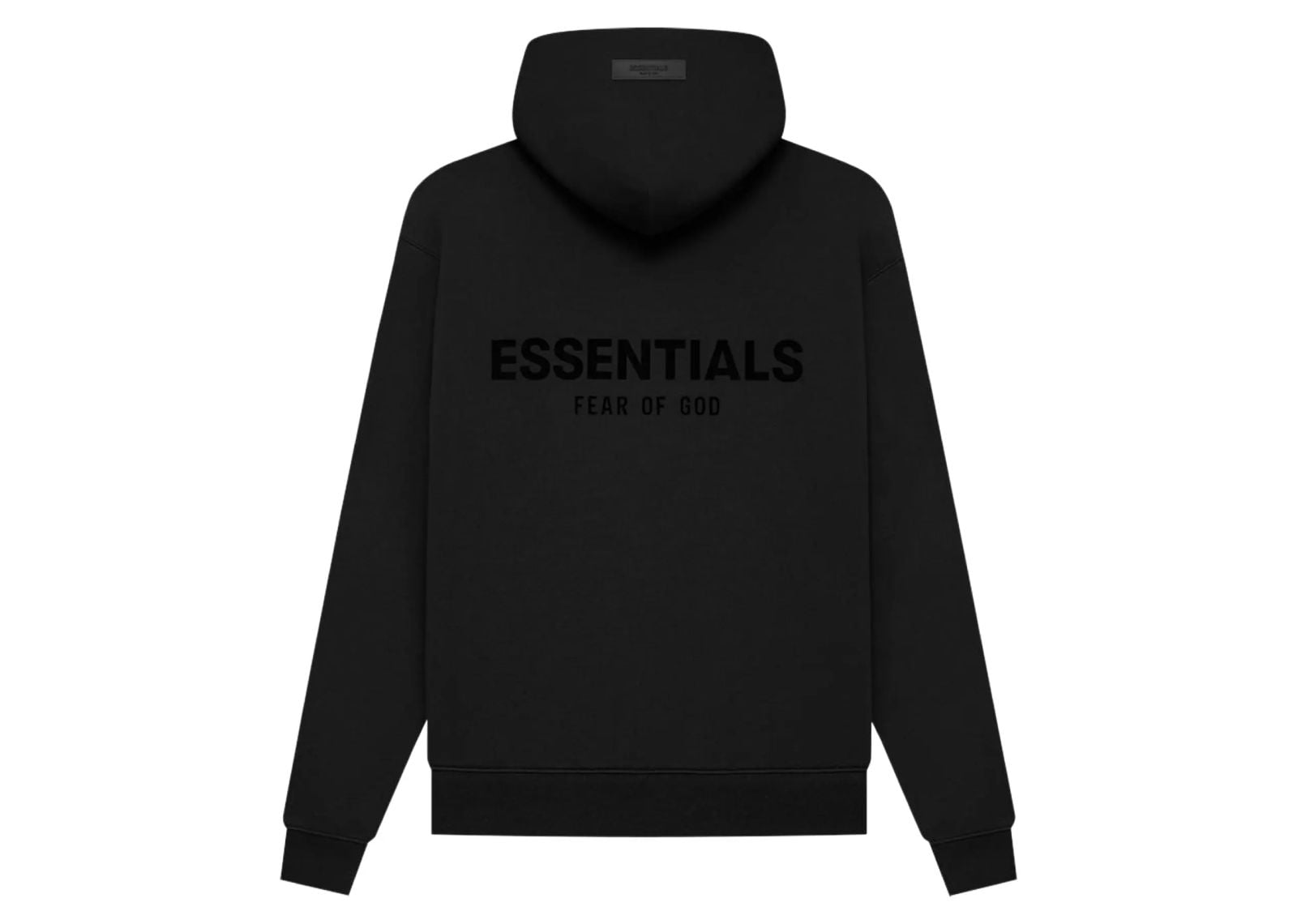 Fear of God Essentials Pullover Chest Logo Hoodie Stretch Limo Black