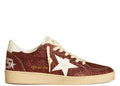 Golden Goose Ball-Star Burgundy Glitter White Star Heel (W)